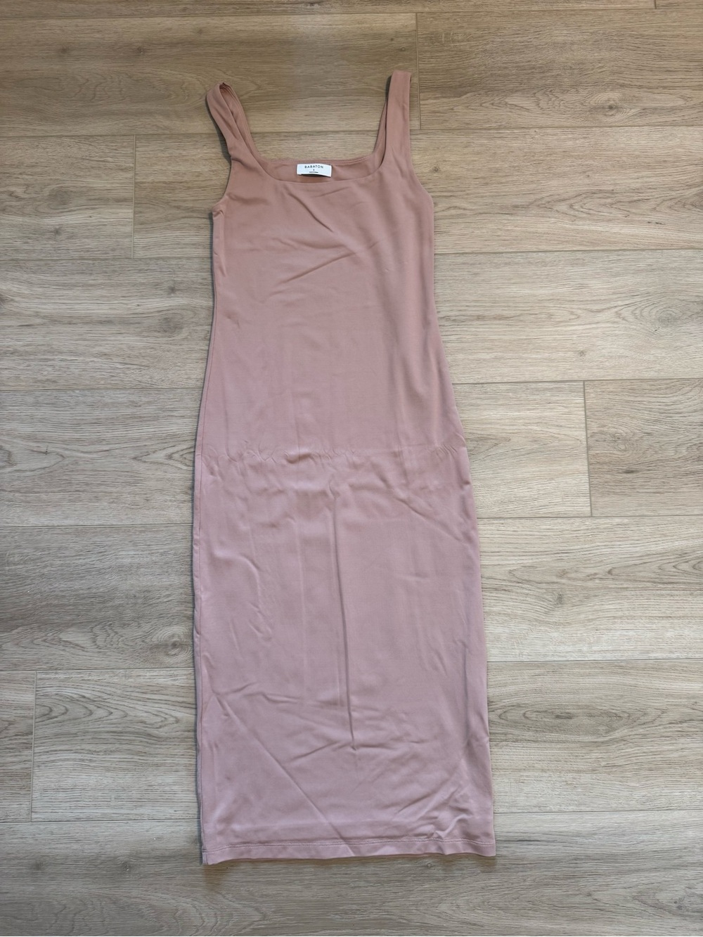 Aritzia Babaton Pink Square Neck Bodycon Midi Dress Size Small